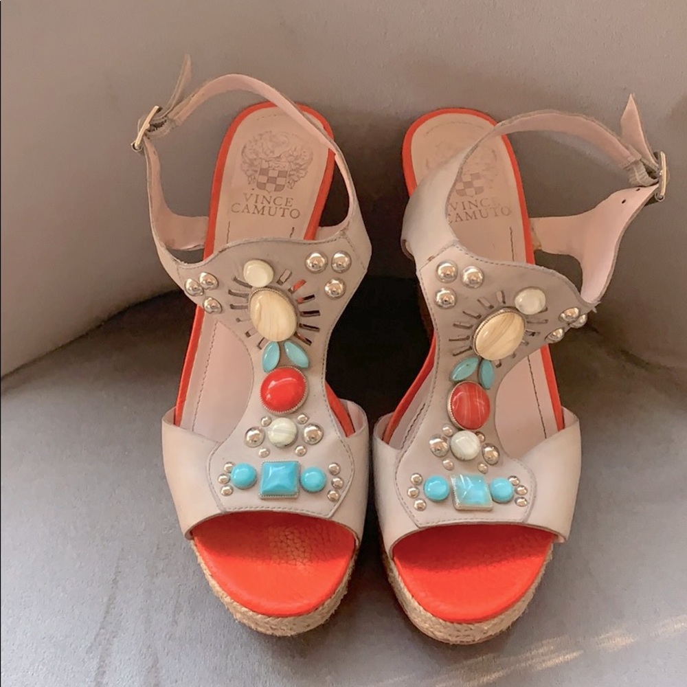 Multi-colored Vince Camuto wedges
